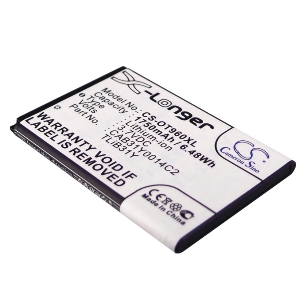 Replacement Battery For Alcatel 3.7v 1750mAh/6.48Wh Mobile, SmartPhone