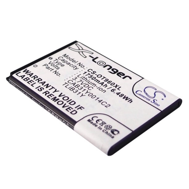 Replacement Battery For Alcatel 3.7v 1750mAh/6.48Wh Mobile, SmartPhone