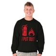 thumbnail image 4 of Put Out Fire Firefighter Fireman Men's Big & Tall Crewneck Sweatshirt Brisco Brands 2X, 4 of 5