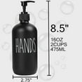 thumbnail image 5 of Juego de 2 Dispensadores de JabóN, Contiene un Dispensador de JabóN para Platos y un Dispensador de JabóN de Vidrio de 16 Oz con Bomba (Negro), 5 of 5