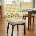 thumbnail image 4 of Chair Covers Set of 4 Sunflower Bee Chair Slipcover Protector Stretch Chair Covers Yellow Buffalo Plaid Check Chair Back Covers for Dining Chairs Kitchen Dinner Home Party Decor, 4 of 9