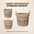 thumbnail image 4 of Kobo Rattan Round Planter, Gray Decorative Storage Basket$$Garden & Patio, 4 of 8