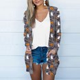 thumbnail image 5 of Edvintorg Cardigans for Women Trendy Halloween Printed Lightweight Open Front Casual Long Sleeve Cardigan Fall Cardigans Women Clothing S-2XL Gray, 5 of 5