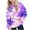Purple, variant on Children's Tie-Dye Hoodie Sweatshirt Kids Winter Multicolored Lightweight Pullover Girls Boys Warm Hooded Sweatshirts Tops with Pocket