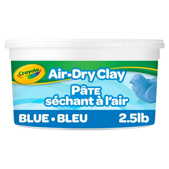 Crayola Air Dry Clay, Blue, 2.5 lb. Resealable Bucket, Modeling Clay Alternative for Kids