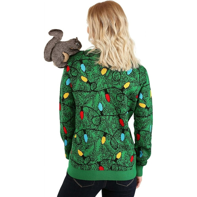 Ugly christmas top sweater squirrel