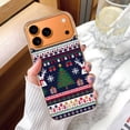 thumbnail image 2 of Case For Apple iPhone Air / 17 Pro / 17 Pro Max Series Case, Slim Thin Transparent Flexible Clear TPU Shockproof Phone Case For iPhone 17 Series, Knitted Christmas Deer Snow, 2 of 6