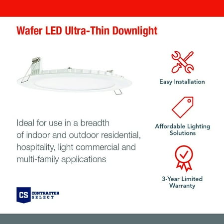 

Juno WF6 SWW5 90CRI CP6 MW M2 Round Baffle LED Downlight 120 Volts 2700K/3000K/3500K/4000K/5000K Triac Dimming 6-Inch Ultra Thin Trim 6 Pack