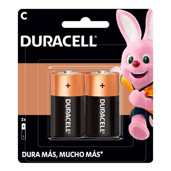 Pilas Alcalinas Duracell C 2 pzas