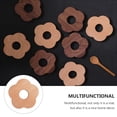 thumbnail image 2 of Shisuyan 2Pcs Flower Modeling Cup Mats Unique Wooden Coasters Heat Resistant Cup Cushions, 2 of 8