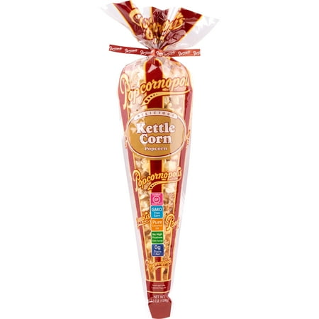 Popcornopolis Kettle Corn Popcorn, 4.5 Oz. Gift Cone