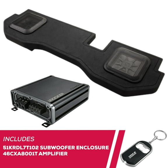 New Kicker 51KRDL7T102 Dual 10" L7T 2-Ohm Enclosure with 46CXA8001T Mono Amplifier