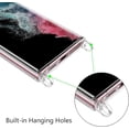 thumbnail image 4 of Clear Case for Samsung Galaxy S22 Ultra 5G with Adjustable Neck Lanyard Strap,Soft Slim TPU Shockproof Protective Cover for Samsung Galaxy S22 Ultra 5G-Grey Blue, 4 of 11