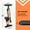 Orange, variant on Hycline Bike Pump with Gauge, Bicycle Pump with Both Presta and Schrader, Bike Pump for all Bikes, Foot Pump for Car Tyres, Road Mountain Bikes & Balls