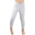 thumbnail image 4 of ToBeInStyle Girls' Fitted Full Length Leggings - Heather Grey - Large, 4 of 7