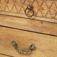 thumbnail image 6 of Noble House Aubrielle Boho Handcrafted 6 Drawer Mango Wood Cabinet, Natural and Antique Gold, 6 of 9