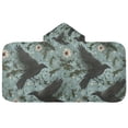thumbnail image 5 of Yayeee Kids Hooded Towel with Hand Pockets Beach Soft Absorbent Bath Wrap 50 x 23.5 inch, Mystic Crows Pattern, 5 of 5