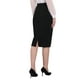 thumbnail image 3 of Falda lápiz ajustada de cintura alta para mujer INSPIRE CHIC, elástica, hasta la rodilla, faldas de trabajo de oficina 2XL negra, 3 of 5