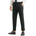 thumbnail image 4 of INSPIRE CHIC Skinny Trouser for Men's Solid Color Flat Front Formal Dress Pants Black 30, 4 of 5