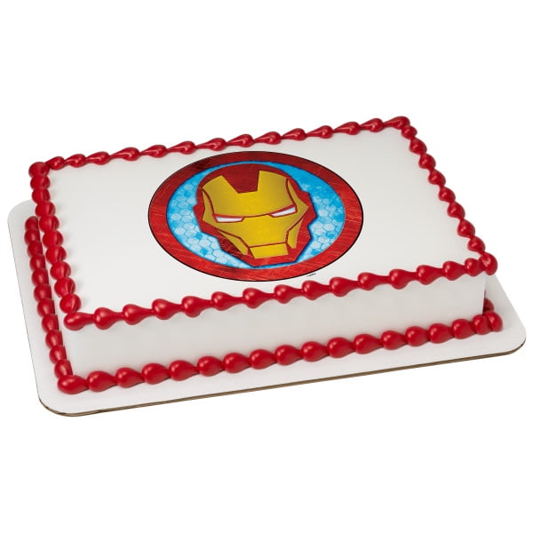Superhero Round Edible Birthday Cake Topper Frosting Sheet Decoration