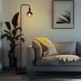 thumbnail image 4 of Industrial Lamp Set 3 Piece-1 Floor Lamp and 2 Dimmable Table Lamp- 3 Pack Modern Matching Floor and Table Lamp with Gradient Black Globe Bulb for Living Room,Bedroom(Bulb Included), 4 of 15