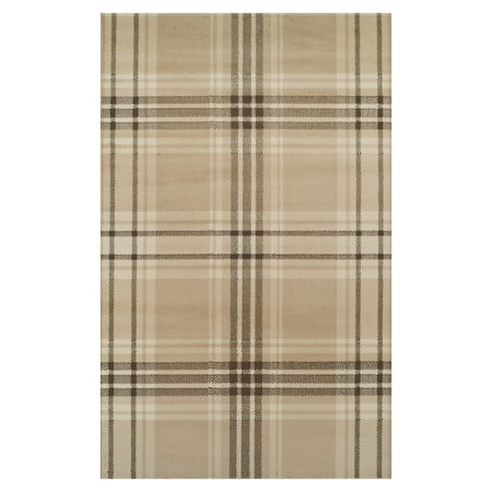 Tartan Plaid Rug Superior Tartan Collection with 8mm Pile and Jute Backing, Moisture Resistant and Anti-Static Indoor Area Rug ()