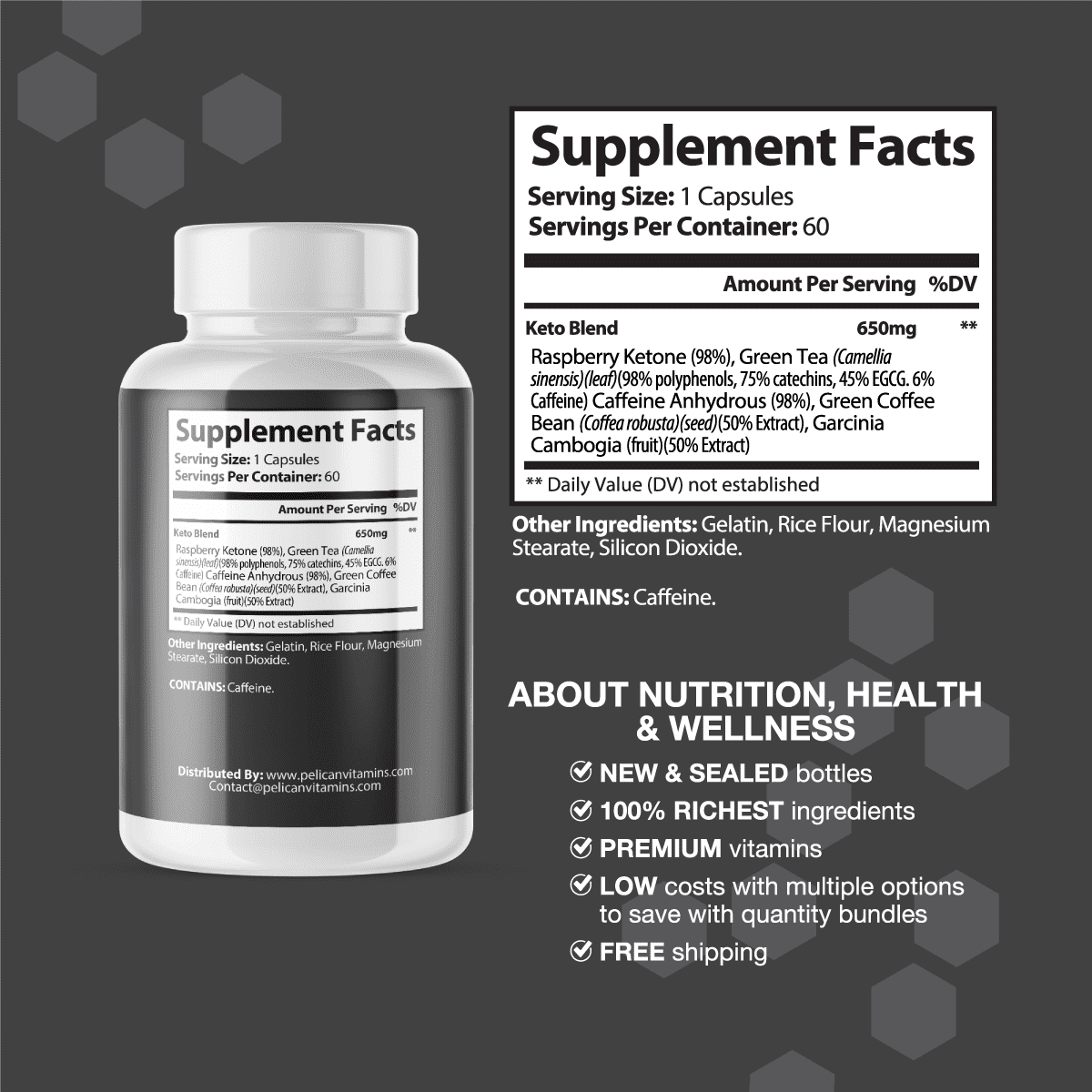 Keto Burn MAX AM-PM- Keto & Weight Support- 2 Bottles- 120 Capsules- Dr. Pelican