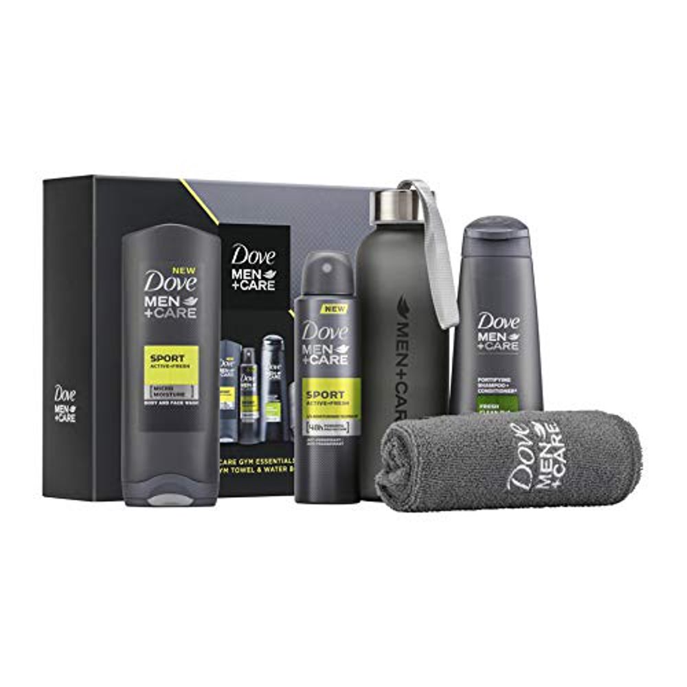 Dove Men+Care Gym Essentials Mens Holiday Gift Set, Sport Scent Body