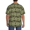 thumbnail image 5 of Xecao offers the Green Snake for Men's Casual Short-sleeved Shirt, a button-up collared shirt with a pocket, perfect for beach vacations and yacht travel in the XX-Large size., 5 of 7