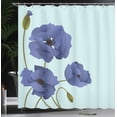 thumbnail image 3 of Ambesonne Floral Shower Curtain, Poppy Flowers Buds Pastoral, 69"Wx84"L, Dark Violet, 3 of 4