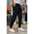 thumbnail image 3 of Pantalones cargo multibolsillos verdes para senderismo al aire libre para hombre, pantalones para hombre, color caqui, con múltiples bolsillos, ropa emo de otoño, más barata, nueva, suelta, 3 of 5