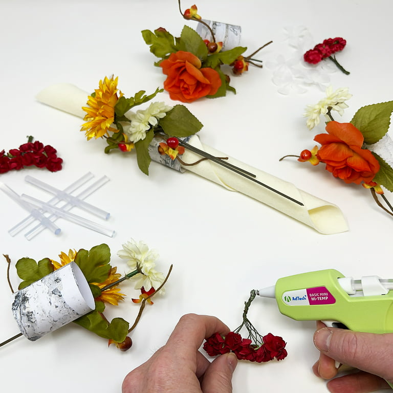 AdTech Floral Mini High Temp Hot Glue Gun with Glue Sticks, Combo