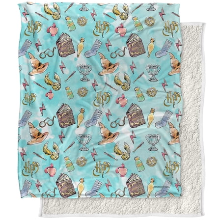 Harry Potter Blanket 50 x60 Water Color Pattern Silky Touch Sherpa Back Super Soft Throw Blanket Harry Potter Blanket 50 x60 Water Color Pattern Silky Touch Sherpa Back Super Soft Throw Blanket
