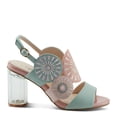 thumbnail image 5 of Azura Women's Embroidery Pumps & Heels - Geometric Design, Adjustable Ankle Strap, Transparent Cylindrical Heel, 5 of 8