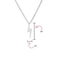 thumbnail image 4 of Bling Jewelry Womens Minimalist  Lightning Bolt Pendant Necklace with CZ Gold Plated Silver, 4 of 5