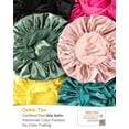 thumbnail image 6 of Silk Bonnet for Sleeping Women Satin Bonnet Double Layer Satin Lined Hair Bonnet with Tie Band Curly Hair Blush Pink, 6 of 7