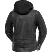 First Mfg Co - Ryman - Women's Motorcycle Biker Riding Black Leather Jacket - 4X Large - Action Back Armor Pocket Grommets Gussets
