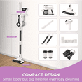 thumbnail image 6 of MOOSOO Stick Vacuum Cleaner, 6-in-1 Lightweight Cordless Vacuum for Hard Floor Carpet Pet Hair, L12 Black, 6 of 9