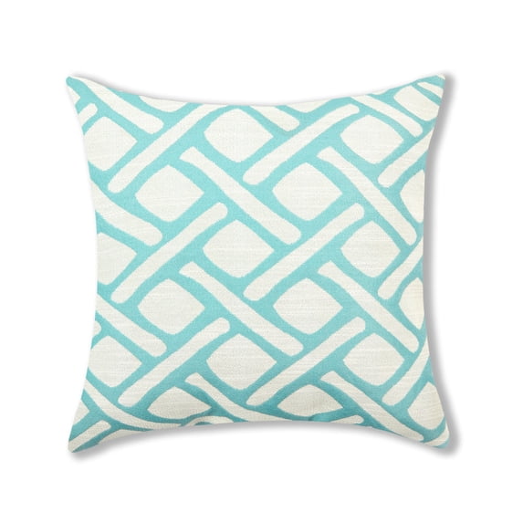 Square Geometric Links Accent Decorative Pack of 2 Pillow Covers, 5 Colors (With/Without Inserts) (Single Side)