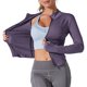 thumbnail image 4 of TaTaai Zipper Front Yoga Top, Women's Long Sleeve Round Neck Sun Protective Shirt, UPF Athletic Wear for Outdoor Exercise and Fitness Gift, 4 of 5