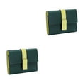 thumbnail image 4 of pitrice Leather Women Purse Rectangular Trifold for Zipper Hasp Stylish Card Holder Photo Folder Wallet Notecase Birthday Gift Green 2Set, 4 of 6