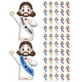 thumbnail image 6 of QenASHaing 50Pack Multicolor Mini Jesus Figurines in Bulk, Little Jesus Figures for Easter, Church, and Religious Celebrations (Hand up), 6 of 18