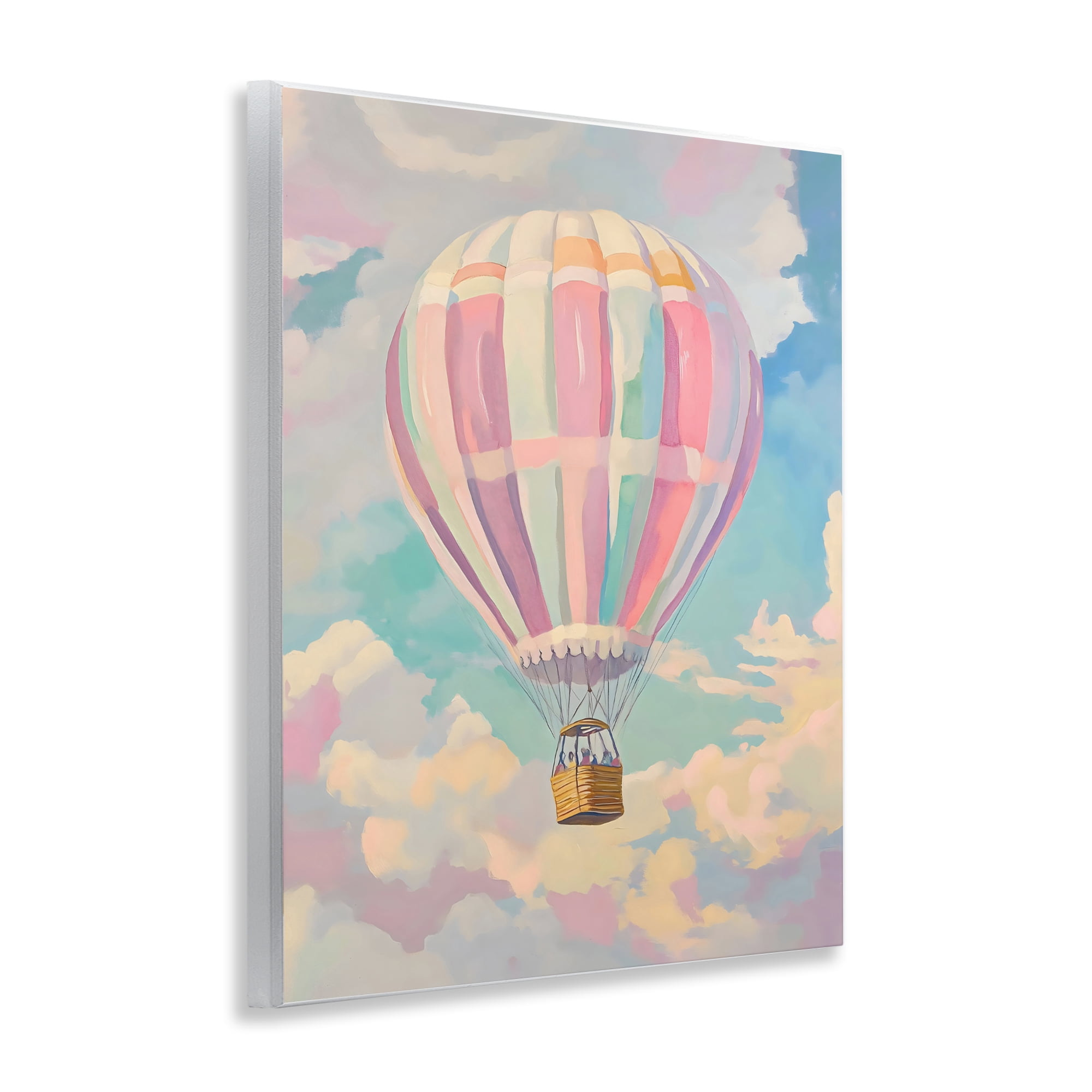 Stupell Industries Pastel Hot Air Balloon Wall Plaque Art, design by The Prints Vibe