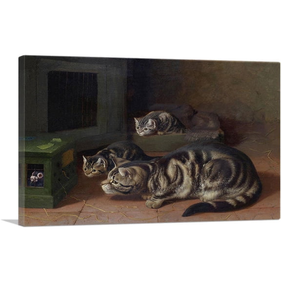 ARTCANVAS Curiosity 1893 Canvas Art Print by Horatio Henry Couldery - Size: 26" x 18" (0.75" Deep)