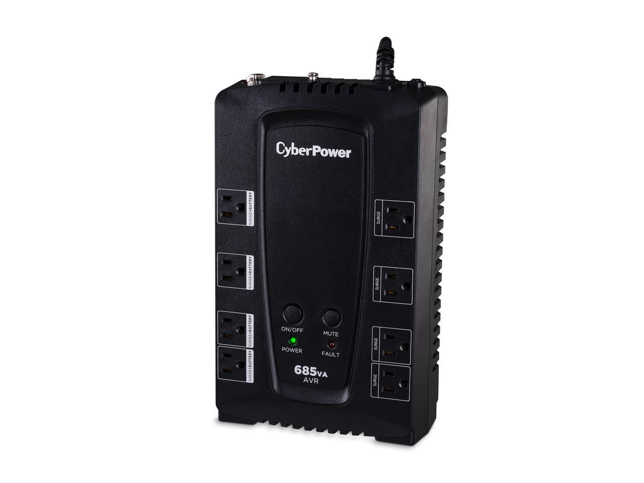 CyberPower CP685AVRG AVR UPS System, 685VA/390W, 8 Outlets, Compact Black