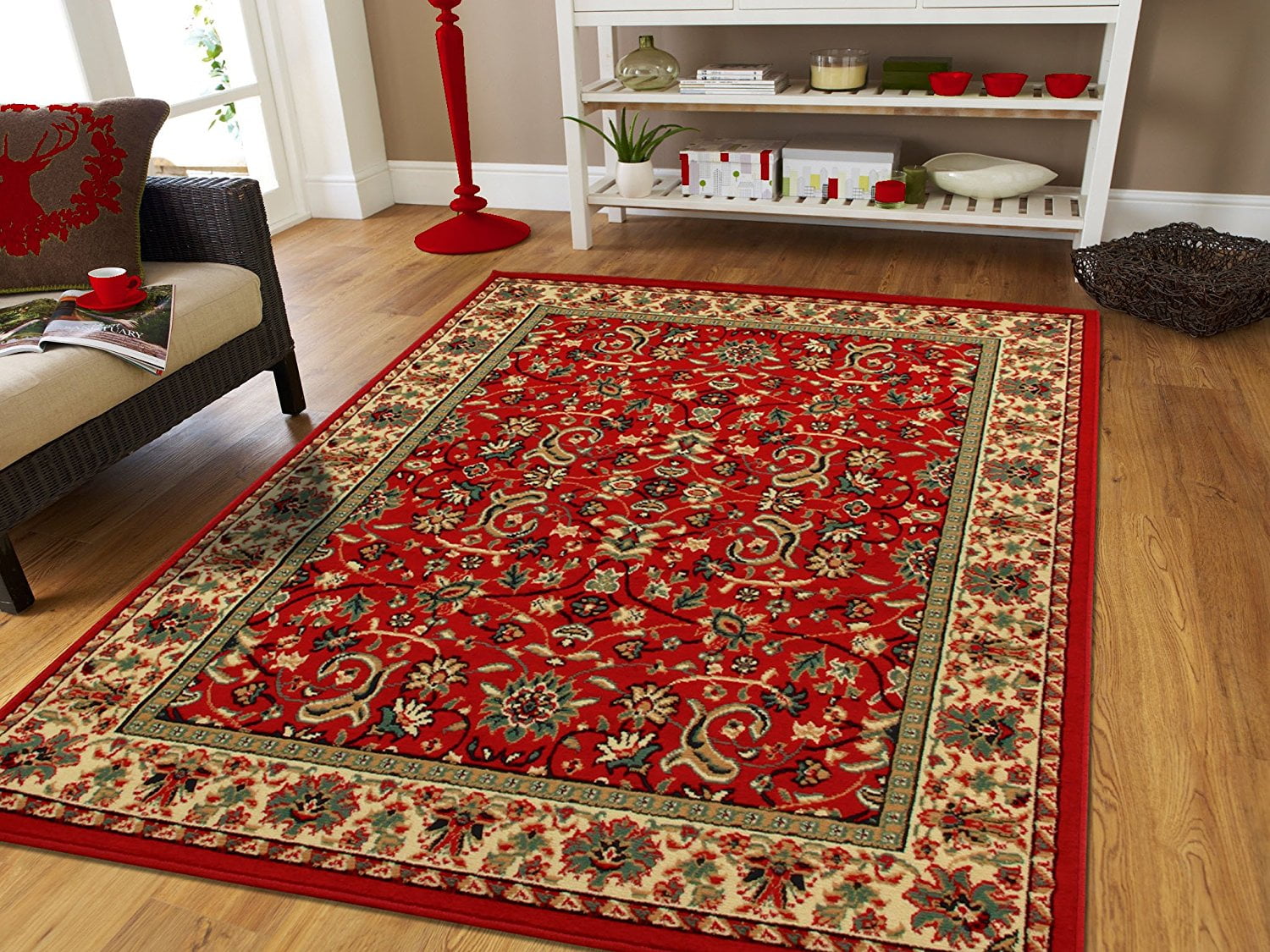 Red Persian Area Rugs For Living Room, Large Area Rugs