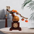 thumbnail image 1 of Estatua de resina de caqui Soledad figura de calabaza decoración Feng Shui marrón, 1 of 10