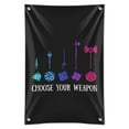 thumbnail image 1 of Choose Your Weapon Dungeon RPG Dice Home Business Office Sign - Vinyl Banner - 22" x 33" (56cm x 84cm), 1 of 3