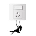 thumbnail image 3 of Girl Swinging Switch Sticker Creative Cartoon Silhouette Vinyl Wall Sticker, 3 of 4