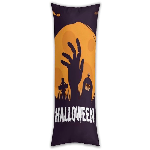 Funda de almohada de Halloween, funda de almohada larga de cuerpo entero, almohada de compañero de juegos para niños, cojín de sofá, muebles para el hogar, decoraciones de cama de 20" x 54"